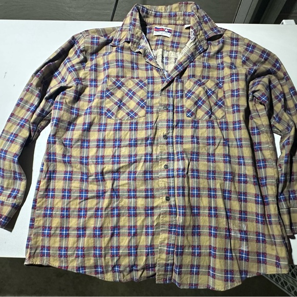 Vintage Men's Casual Plaid Button-Down Shirt American edition made in USA - Picture 1 of 7